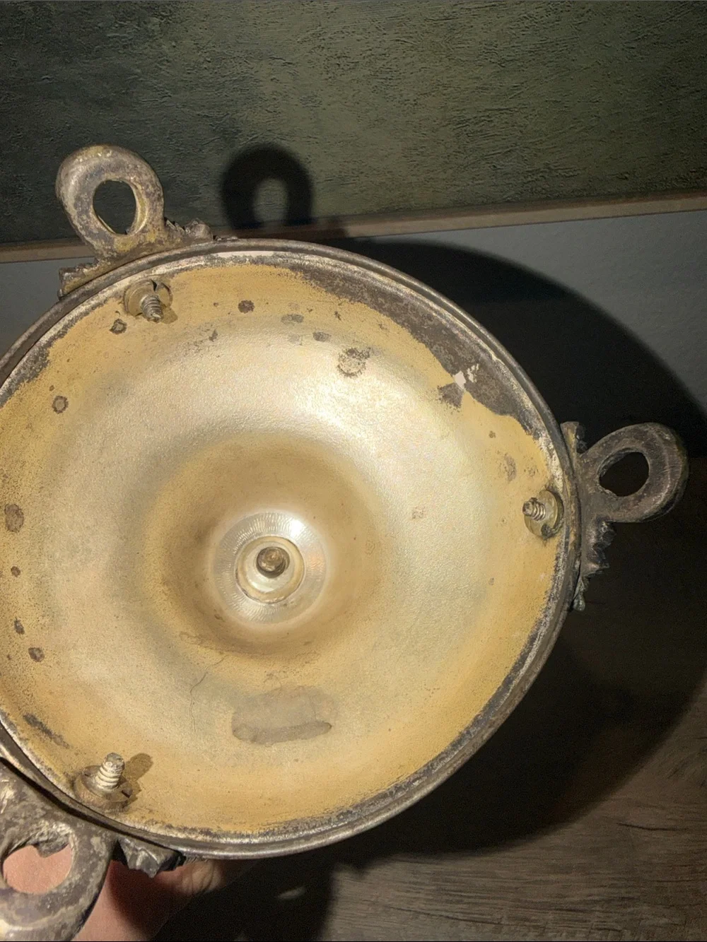 Antique-Style Metal Candle Holders Pair